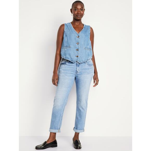 Old Navy Mid Rise Faded Wow Boyfriend Jeans 20 - Picture 1 of 4